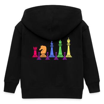 Schach Schachmatt Schachspieler Schachfamilie - Kinder Organic Kapuzenjacke Mini Cultivator von Stanley/Stella - Schwarz - Hinten