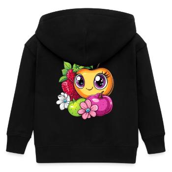 Niedliche Früchtchen - Kinder Organic Kapuzenjacke Mini Cultivator von Stanley/Stella - Schwarz - Hinten