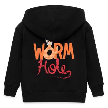 Wurm Würmchen Haare Bart Spruch lustig Geschenk - Kinder Organic Kapuzenjacke Mini Cultivator von Stanley/Stella - Schwarz - Hinten