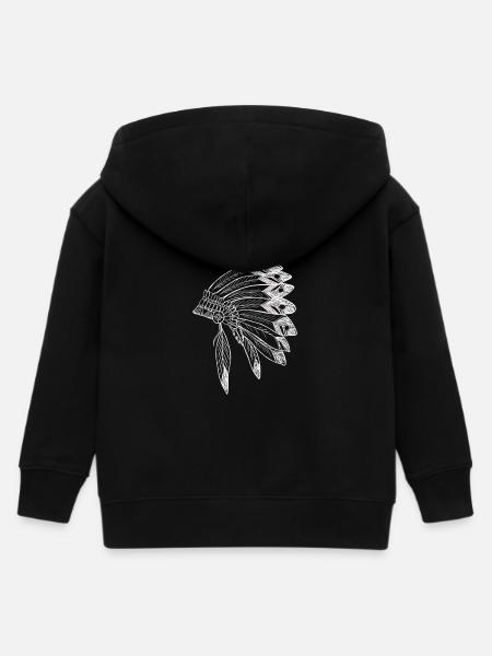Apache - Kinder Organic Kapuzenjacke Mini Cultivator von Stanley/Stella - Schwarz