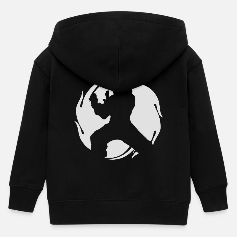 Tai Chi Master - Kinder Organic Kapuzenjacke Mini Cultivator von Stanley/Stella - Schwarz