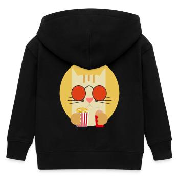 Popcorn Grignots Kino Canapé Fast Food Chips - Veste à capuche enfant bio Stanley/Stella - noir - Dos