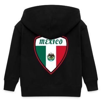 Mexiko Wappen Flagge Zentralamerika Geschenk - Kinder Organic Kapuzenjacke Mini Cultivator von Stanley/Stella - Schwarz - Hinten