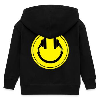 Smiley-Kopfhörer - Kinder Organic Kapuzenjacke Mini Cultivator von Stanley/Stella - Schwarz - Hinten