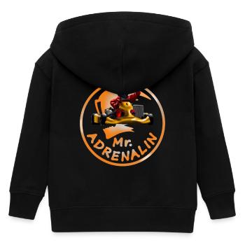 Karting Mr. Adrenalin - Kids Organic Zip-up Hoodie by Stanley/Stella - black - Back