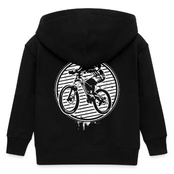 Mountainbike Downhill MTB - Kinder Organic Kapuzenjacke Mini Cultivator von Stanley/Stella - Schwarz - Hinten