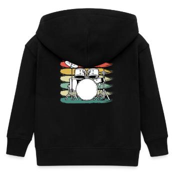 Schlagzeug Schlagzeuger - Kinder Organic Kapuzenjacke Mini Cultivator von Stanley/Stella - Schwarz - Hinten