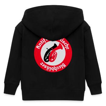 Antifaschistische Baritonbläser Pfade - Kinder Organic Kapuzenjacke Mini Cultivator von Stanley/Stella - Schwarz - Hinten