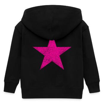 Étoile rose avec texture - Veste à capuche enfant bio Stanley/Stella - noir - Dos