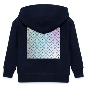 Motif d’écailles de poisson aquarelle - Veste à capuche enfant bio Stanley/Stella - marine - Dos