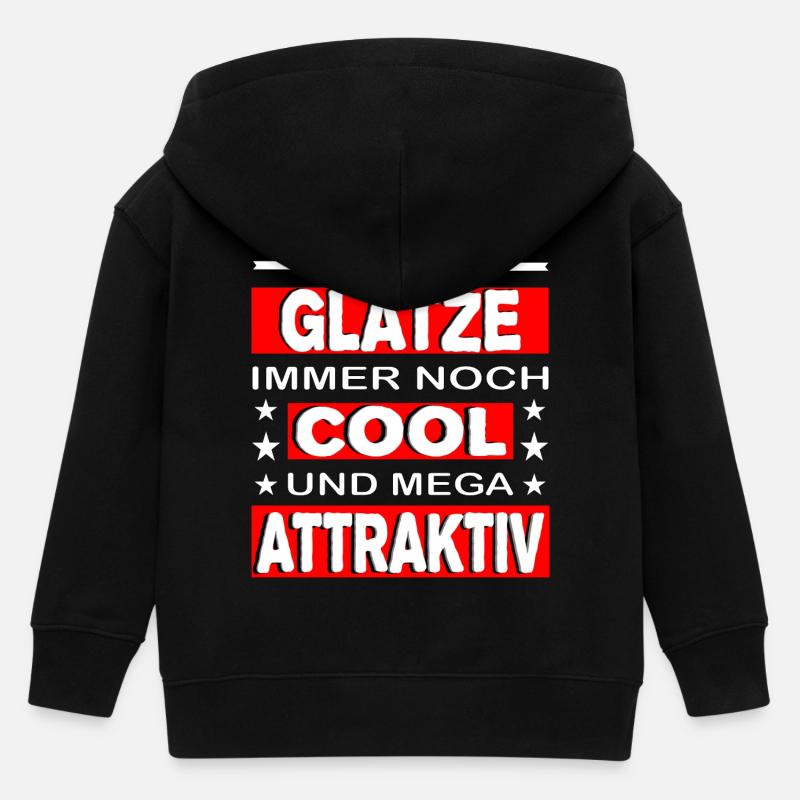 Glatze - Kinder Organic Kapuzenjacke Mini Cultivator von Stanley/Stella - Schwarz