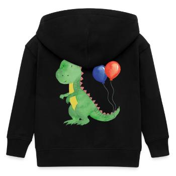 Kleiner Dino mit Luftballons - Kinder Organic Kapuzenjacke Mini Cultivator von Stanley/Stella - Schwarz - Hinten