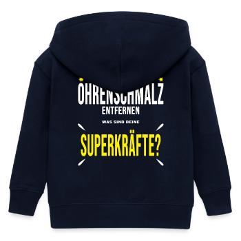 Ohrenarzt hören Ohren Ohr Geschenk lustig - Kinder Organic Kapuzenjacke Mini Cultivator von Stanley/Stella - Navy - Hinten