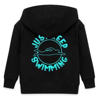 Schwimmen Schwimmer - Kinder Organic Kapuzenjacke Mini Cultivator von Stanley/Stella - Schwarz - Hinten