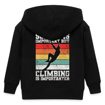 Klettern Kletterer Bouldern - Kinder Organic Kapuzenjacke Mini Cultivator von Stanley/Stella - Schwarz - Hinten