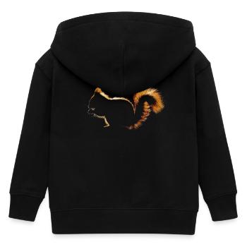 Écureuil - Veste à capuche enfant bio Stanley/Stella - noir - Dos