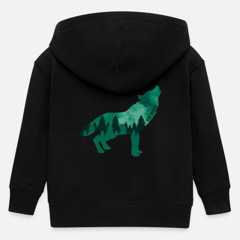Changement climatique Protection de l’environnement Wolf Durable - Veste à capuche enfant bio Stanley/Stella - noir