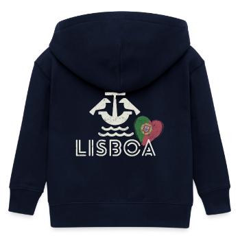 Lisbonne Portugal, belle ville est ma ville natale - Veste à capuche enfant bio Stanley/Stella - marine - Dos