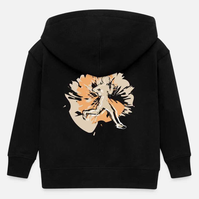 Stylischer-Läufer immer einen Schritt voraus - Kinder Organic Kapuzenjacke Mini Cultivator von Stanley/Stella - Schwarz