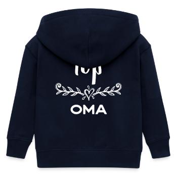 Großmutter Beste Oma Statement Glückwunsch - Kinder Organic Kapuzenjacke Mini Cultivator von Stanley/Stella - Navy - Hinten