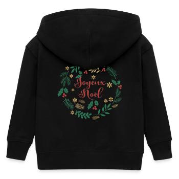 T-Shirt joyeux noel frohe Weihnachten Frohe Weihnachten - Kinder Organic Kapuzenjacke Mini Cultivator von Stanley/Stella - Schwarz - Hinten