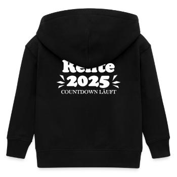 Rente 2025 Ruhestand Rentner Renteneintritt - Kinder Organic Kapuzenjacke Mini Cultivator von Stanley/Stella - Schwarz - Hinten