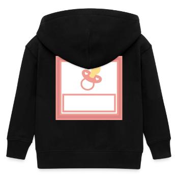 Baby Vorlage personalisieren selbst gestalten - Kinder Organic Kapuzenjacke Mini Cultivator von Stanley/Stella - Schwarz - Hinten