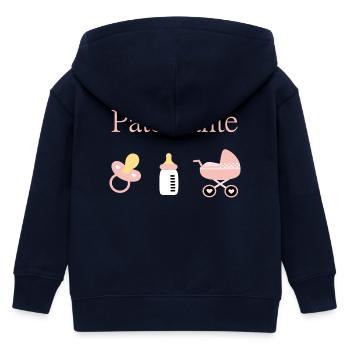 Patentante Geburt Mädchen Taufe - Kinder Organic Kapuzenjacke Mini Cultivator von Stanley/Stella - Navy - Hinten