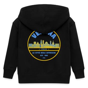 Skyline du logo de la ville de Vérone - Veste à capuche enfant bio Stanley/Stella - noir - Dos