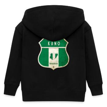 Design du drapeau de Kano Nigeria - Veste à capuche enfant bio Stanley/Stella - noir - Dos