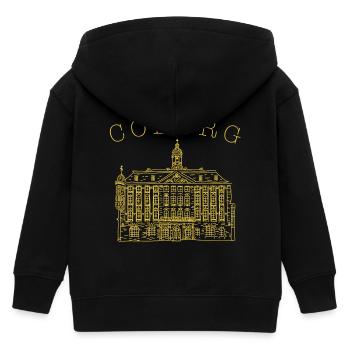 Coburg, Hôtel de ville historique, Bavière, Allemagne - Veste à capuche enfant bio Stanley/Stella - noir - Dos