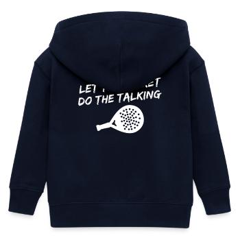 Racket Padel Spieler Sportart Turnier Statement - Kinder Organic Kapuzenjacke Mini Cultivator von Stanley/Stella - Navy - Hinten