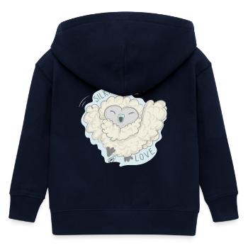 Lioba Seidenhuhn, Hurra - Kinder Organic Kapuzenjacke Mini Cultivator von Stanley/Stella - Navy - Hinten
