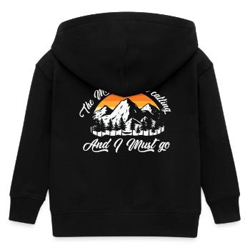 Berg, Wandern, Wandern - Kinder Organic Kapuzenjacke Mini Cultivator von Stanley/Stella - Schwarz - Hinten