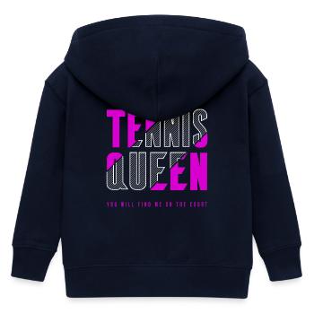 Tennis Königin - Kinder Organic Kapuzenjacke Mini Cultivator von Stanley/Stella - Navy - Hinten