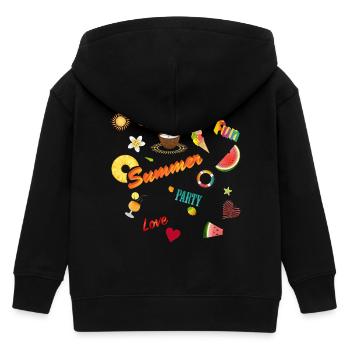 Sonne Sommer Spaß und Party. Potpourri der Sinne - Kinder Organic Kapuzenjacke Mini Cultivator von Stanley/Stella - Schwarz - Hinten