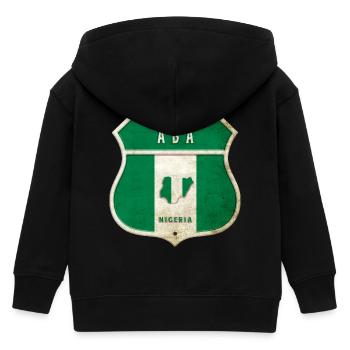 Design du blason du drapeau d'Aba Nigeria - Veste à capuche enfant bio Stanley/Stella - noir - Dos