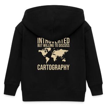 Conception cartographique - Veste à capuche enfant bio Stanley/Stella - noir - Dos