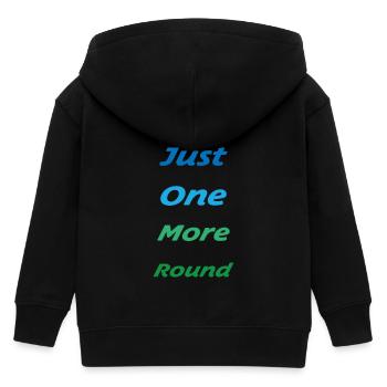 Just one more Round - Gaming Shirt - Kids Organic Zip-up Hoodie by Stanley/Stella - black - Back
