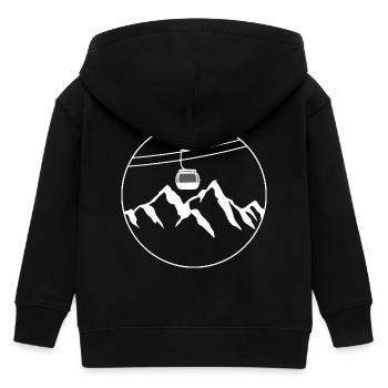 Gondel Bahn Berge Ski Urlaub Seilbahn Lift Liebe - Kinder Organic Kapuzenjacke Mini Cultivator von Stanley/Stella - Schwarz - Hinten