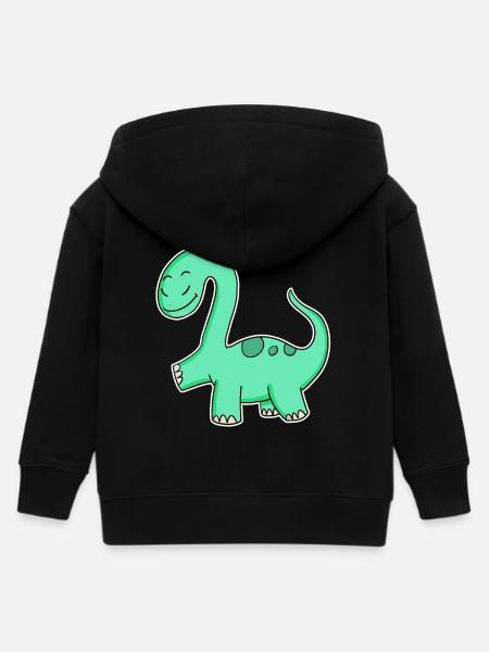Dino - Kinder Organic Kapuzenjacke Mini Cultivator von Stanley/Stella - Schwarz