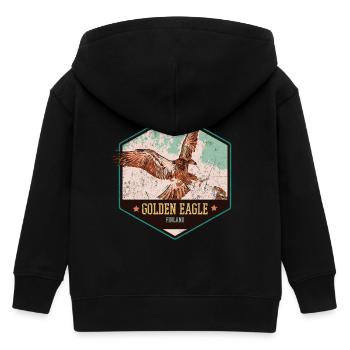 Steinadler von Finnland – Wilde Illustration - Kinder Organic Kapuzenjacke Mini Cultivator von Stanley/Stella - Schwarz - Hinten