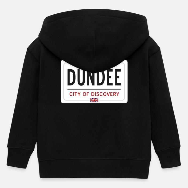 Signe de nom de lieu de Dundee - Veste à capuche enfant bio Stanley/Stella - noir