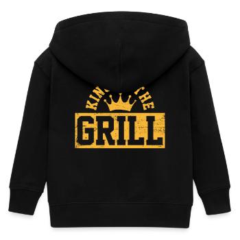 Grillen BBQ - Kinder Organic Kapuzenjacke Mini Cultivator von Stanley/Stella - Schwarz - Hinten