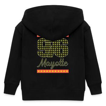 T SHIRT 976 MAYOTTE_MAHORAIS_MAHORAISE - Veste à capuche enfant bio Stanley/Stella - noir - Dos