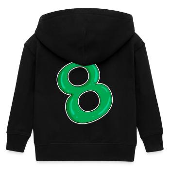 Acht - 8 - Grün - Kinder Organic Kapuzenjacke Mini Cultivator von Stanley/Stella - Schwarz - Hinten