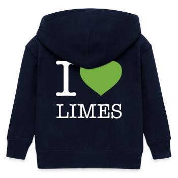 J’ADORE LES CITRONS VERTS - Veste à capuche enfant bio Stanley/Stella - marine - Dos