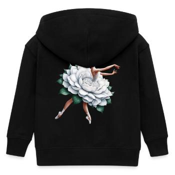 Balletttänzerin mit Tutu - Kinder Organic Kapuzenjacke Mini Cultivator von Stanley/Stella - Schwarz - Hinten