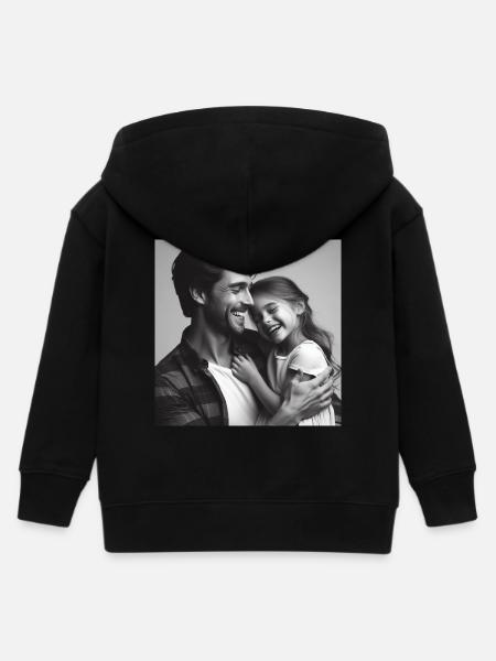 Vater-Tochter-Liebe - Kinder Organic Kapuzenjacke Mini Cultivator von Stanley/Stella - Schwarz