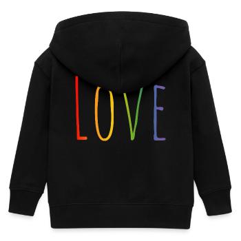CSD LGBT Arc-en-ciel Love Design - Veste à capuche enfant bio Stanley/Stella - noir - Dos
